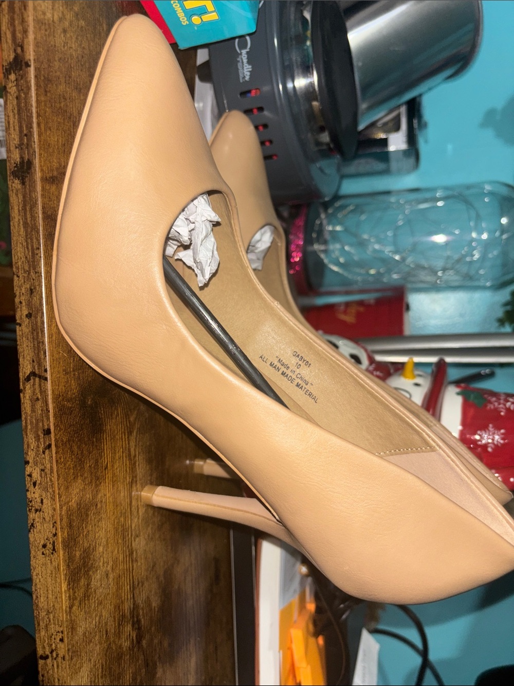 Nude Pointed-Toe Heels - Picture 3 of 5